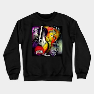 Abstract Image Of Musical Symbols Crewneck Sweatshirt